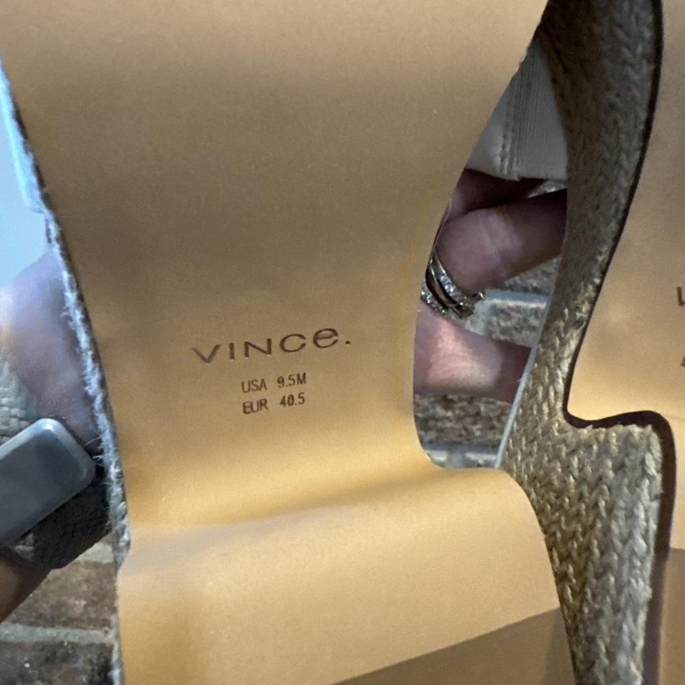 Vince‎ Women's Margo Espadrille Block Heel Slip On Sandals Slide Size 9.5 #174 - Picture 15 of 16